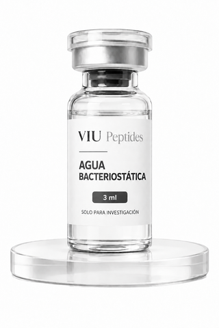 Vial ViuPeptides Agua bacteriostática 3 ml para investigación, México