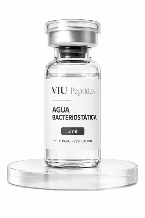 Vial ViuPeptides Agua bacteriostática 3 ml para investigación, México