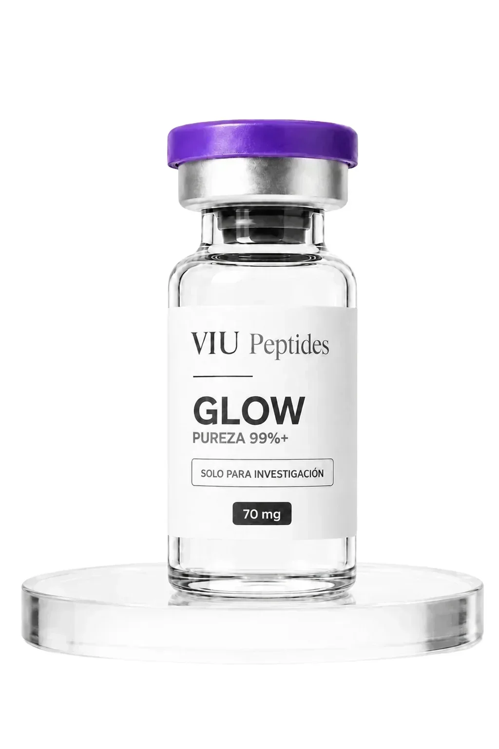 Vial ViuPeptides GLOW 70 mg para investigación, México